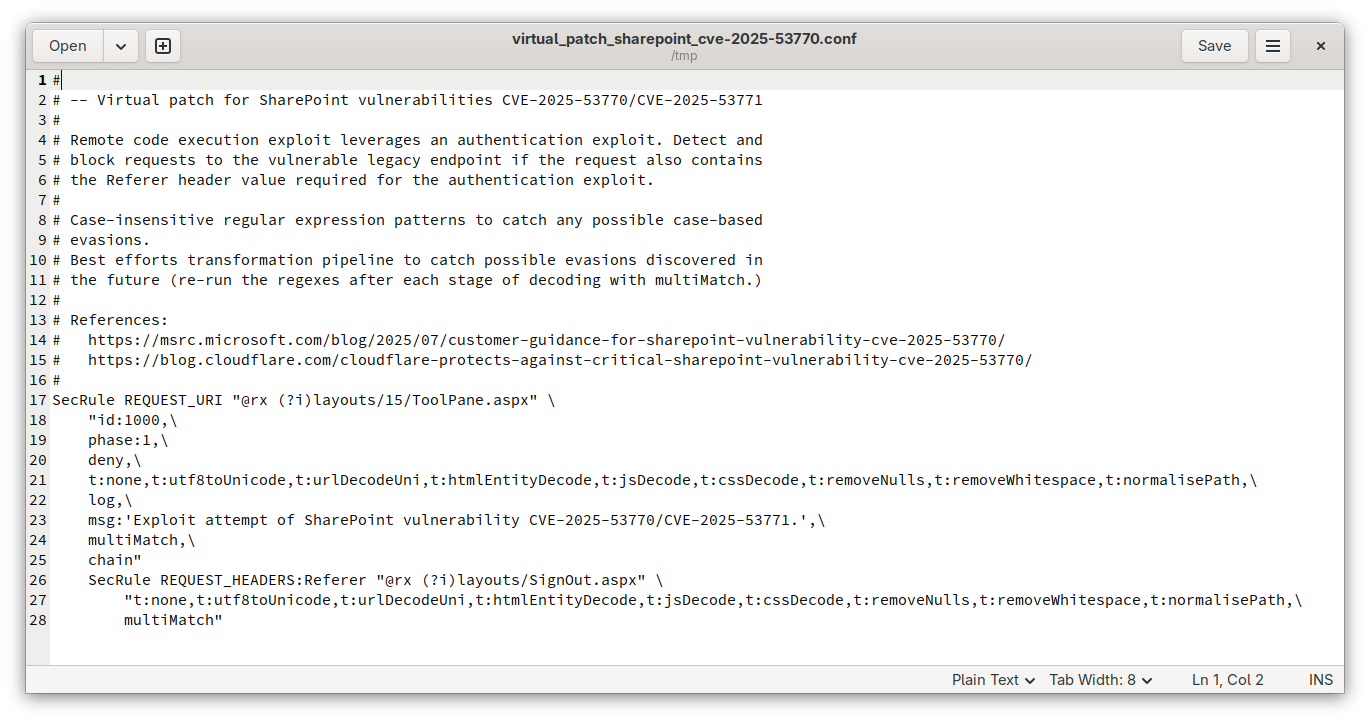 UI displaying code snippets